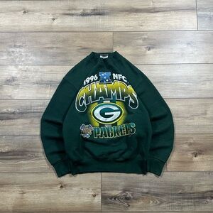 Vintage 1996 Pro Player Made in USA Green Bay Packers NFC Champs Crewneck